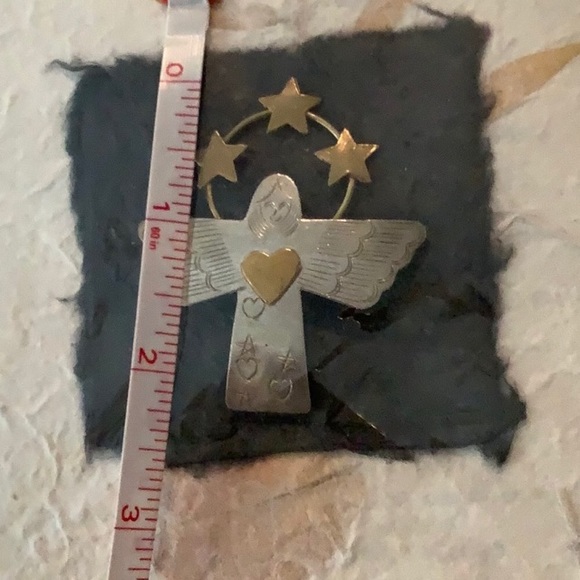 Vintage Handcrafted Artisan Angel Pin & Card - Picture 3 of 4